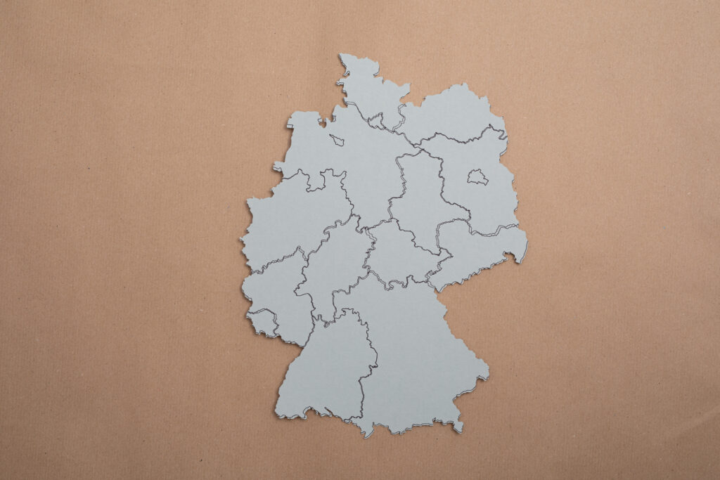Deutschlandkarte mit allen Bundesländern